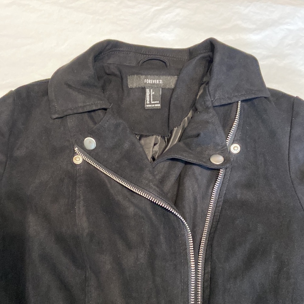 Forever 21 Zippered Black Lined Jacket - Picture 9 of 14